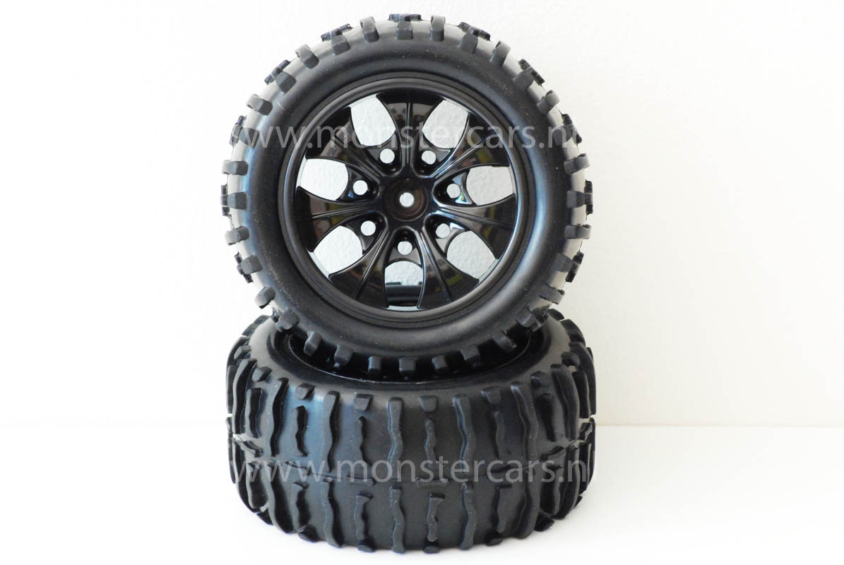 08008 HSP/Himoto Velg + Band BLACK 1:10 TRUCK (2St)